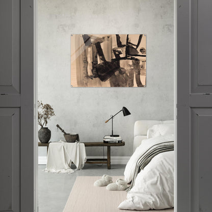 Untitled - Abstract Expressionism - Nasreen Mohamedi Acrylic Print - 70x100 cm / 28x40″ inches | Nasreen Mohamedi Wall Art | Nasreen Mohamedi Prints