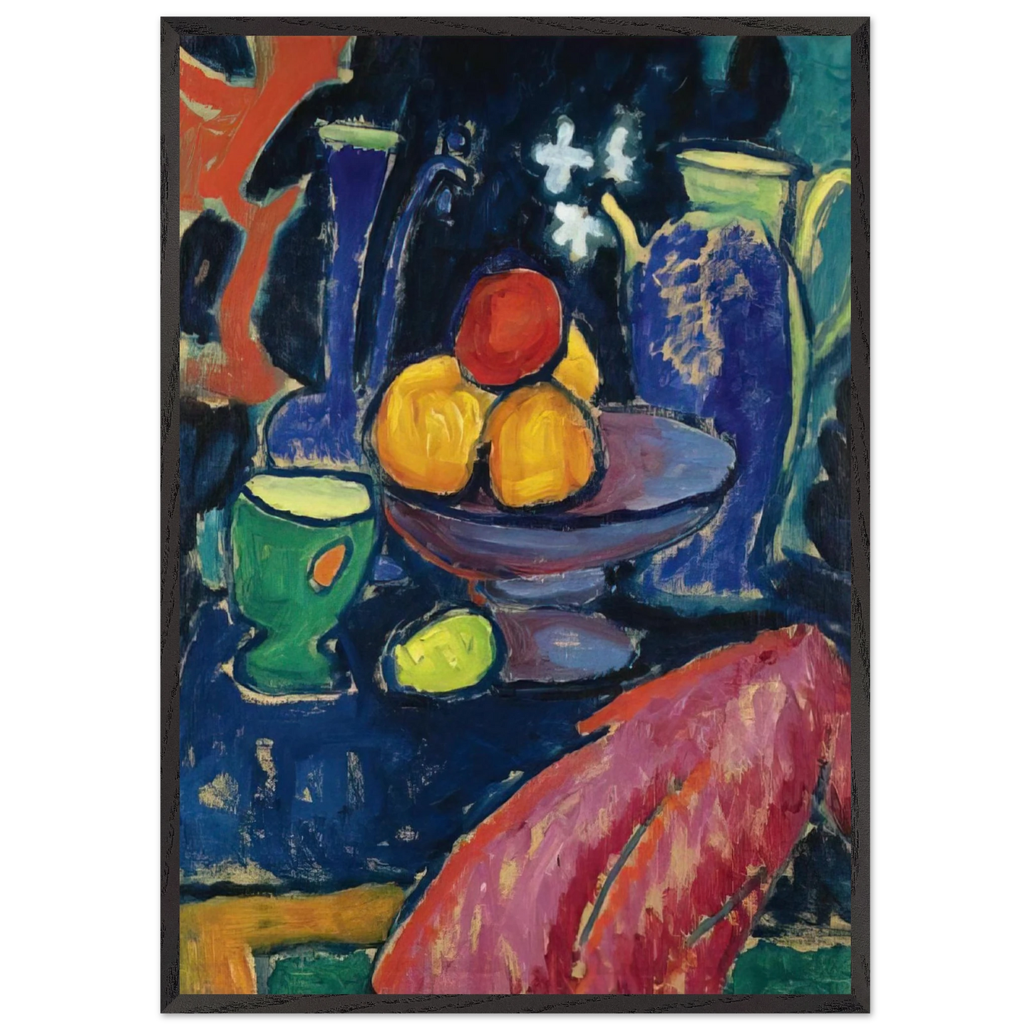 STILL LIFE WITH JUG 1913 - Alexej von Jawlensky 70x100 cm / 28x40 inches Framed Art Print – Black Wooden Frame