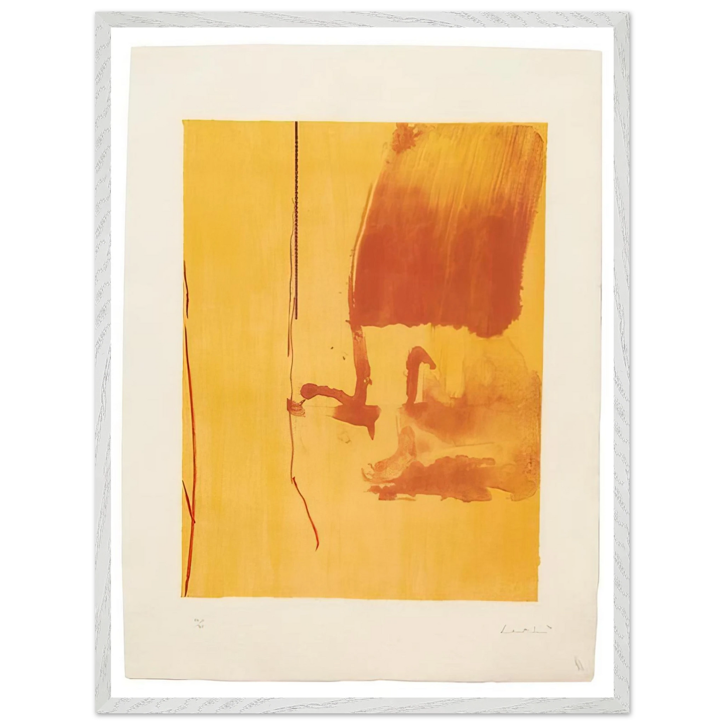 Helen Frankenthaler - Harvest - 1976 Wall art - 13x18 cm / 5x7 inches - Premium Wooden Framed Poster With Fine Art Paper-canvas - Black frame