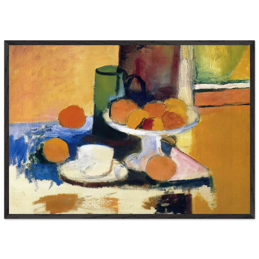 STILL LIFE WITH ORANGES II 1899 - Henri Matisse 70x100 cm / 28x40 inches Framed Art Print – Black Wooden Frame