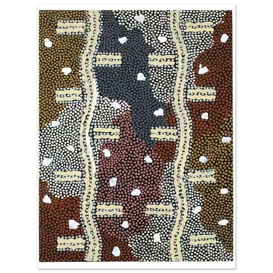 Clifford Possum Tjapaltjarri - RÃƒÂªve Eclair Ãƒâ‚¬ Mont Wedge - 1994  75x100 cm / 30x40inches Fine Art Poster