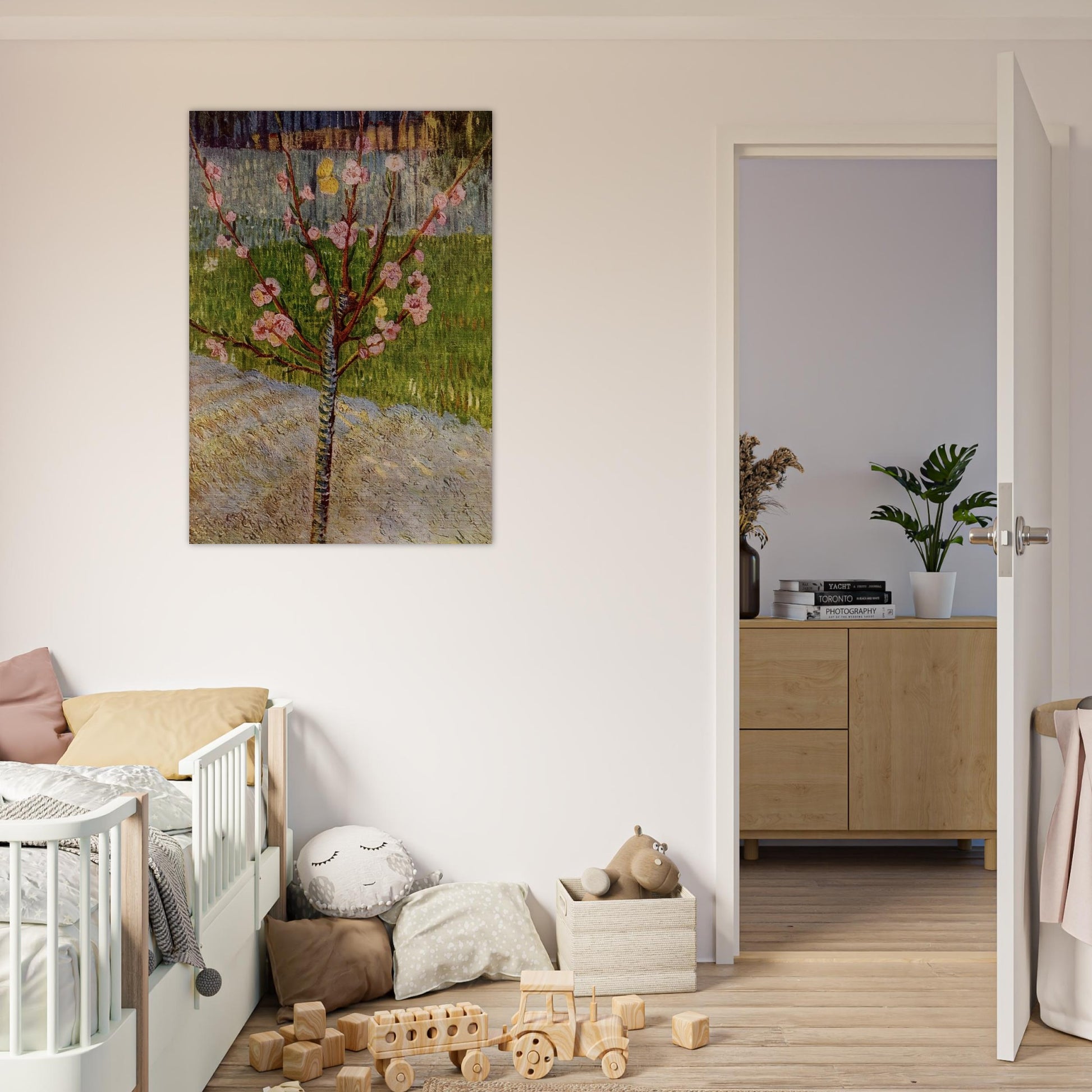 Almond Tree in Blossom - Vincent van Gogh Brushed Aluminum Print - 70x100 cm / 28x40 inches | Vincent van Gogh Aluminum Print | Vincent van Gogh Prints