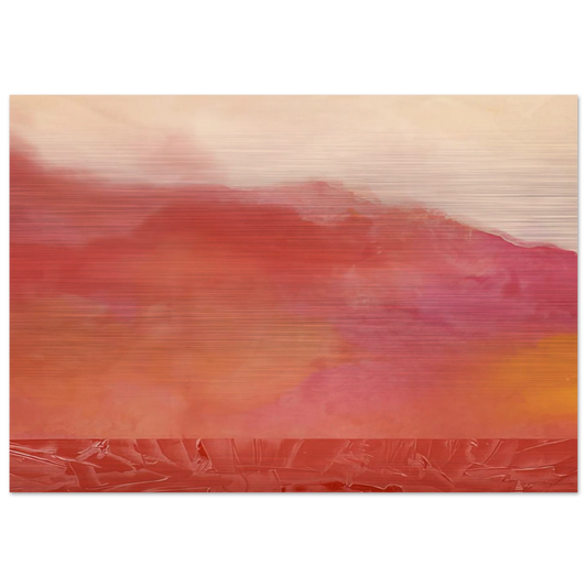 Red Hurricane - 1969 - Ronnie Landfield Brushed Aluminum Print - 70x100 cm / 28x40 inches | Ronnie Landfield Aluminum Print | Ronnie Landfield Prints