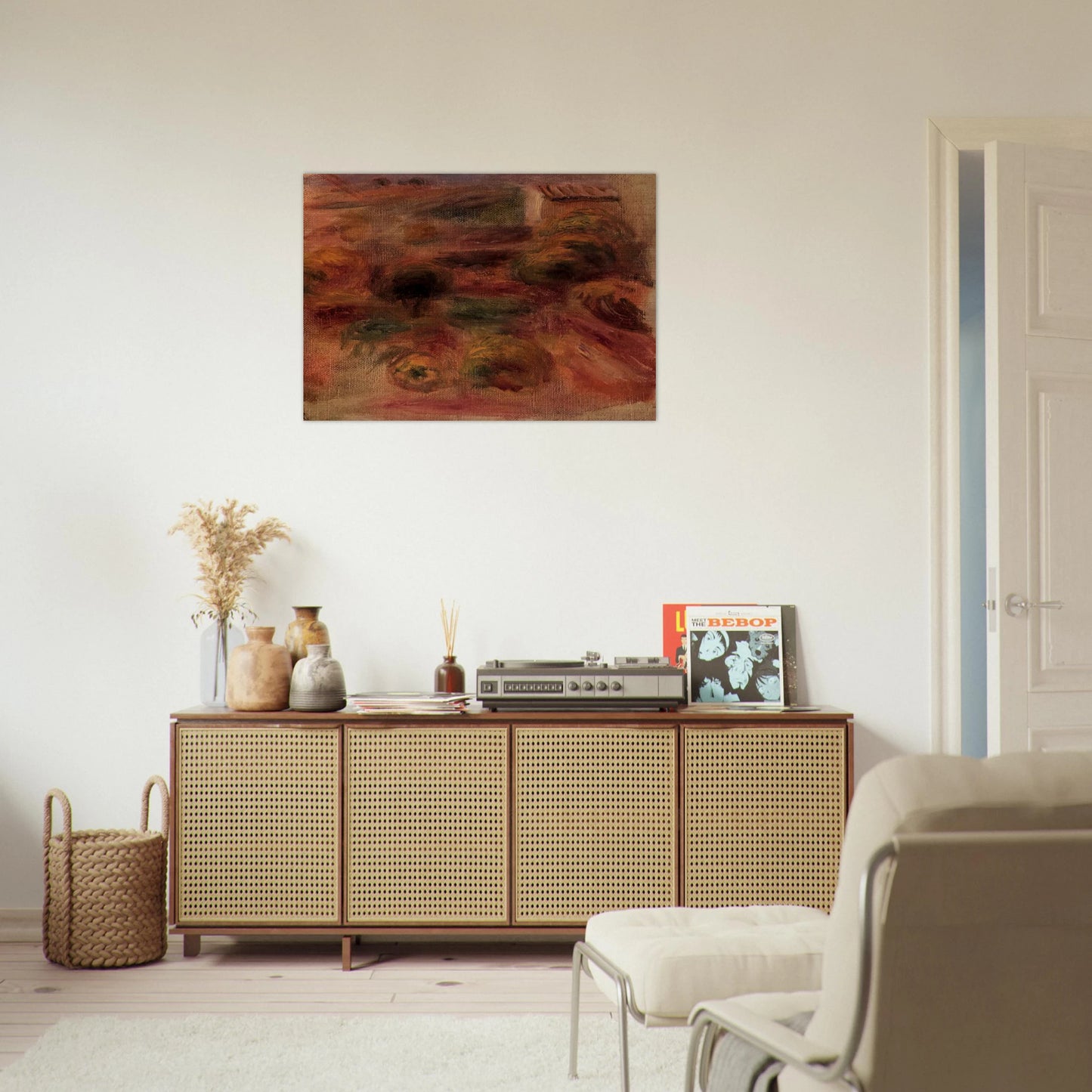 The Artist s Home - Pierre-Auguste Renoir Brushed Aluminum Print - 70x100 cm / 28x40 inches | Pierre-Auguste Renoir Aluminum Print | Pierre-Auguste Renoir Prints