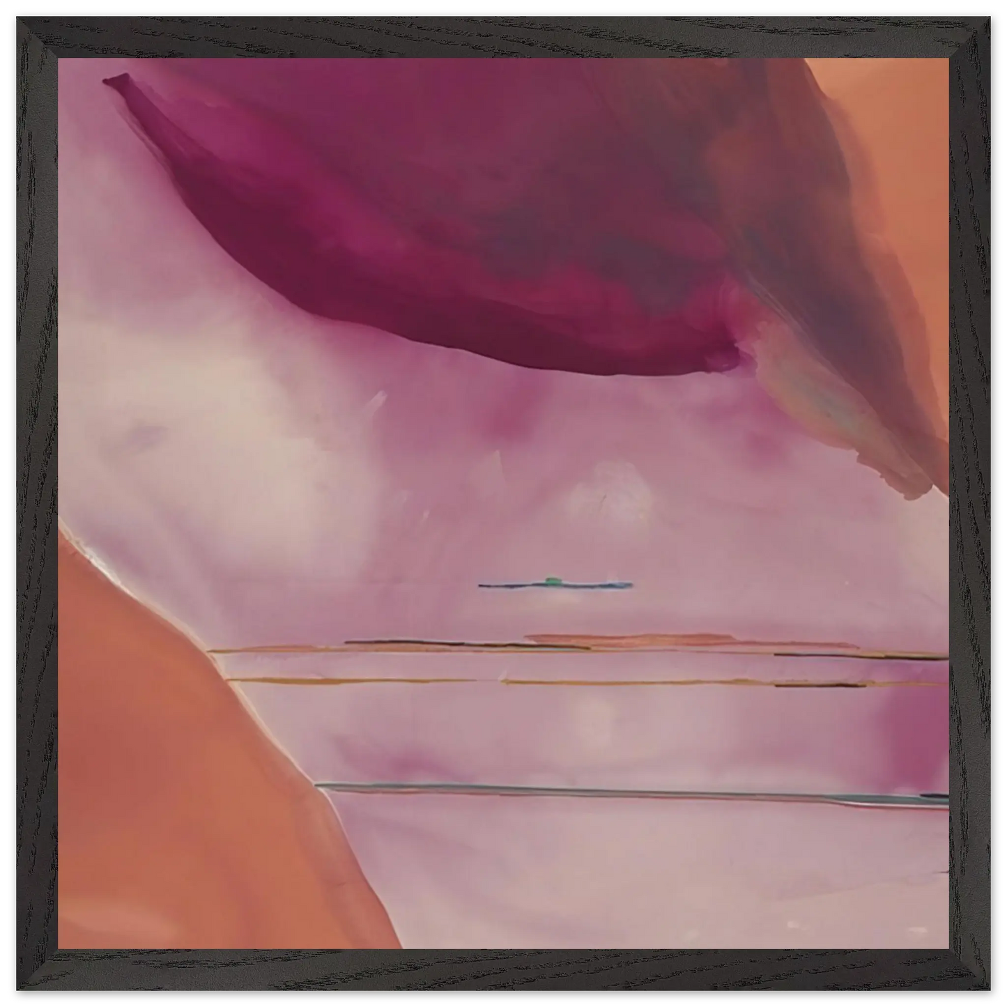 Helen Frankenthaler - Pendulum - 1972 Wall art - 15x20 cm / 6x8 Inches - Premium Wooden Framed Poster With Fine Art Paper - Wood frame