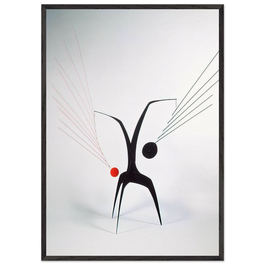 UN EFFET DU JAPONAIS 1941 - Alexander Calder 70x100 cm / 28x40 inches Framed Art Print – Black Wooden Frame
