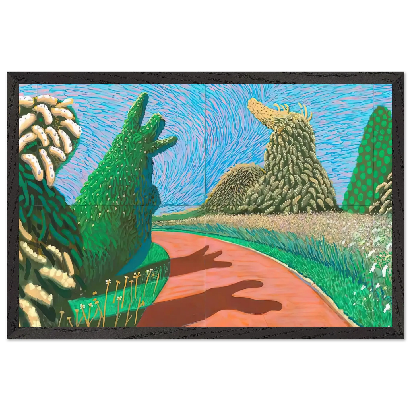 David Hockney - David Hockney Wall art - 70x100 cm / 28x40 Inches - Premium Wooden Framed Poster With Fine Art Paper - Wood frame