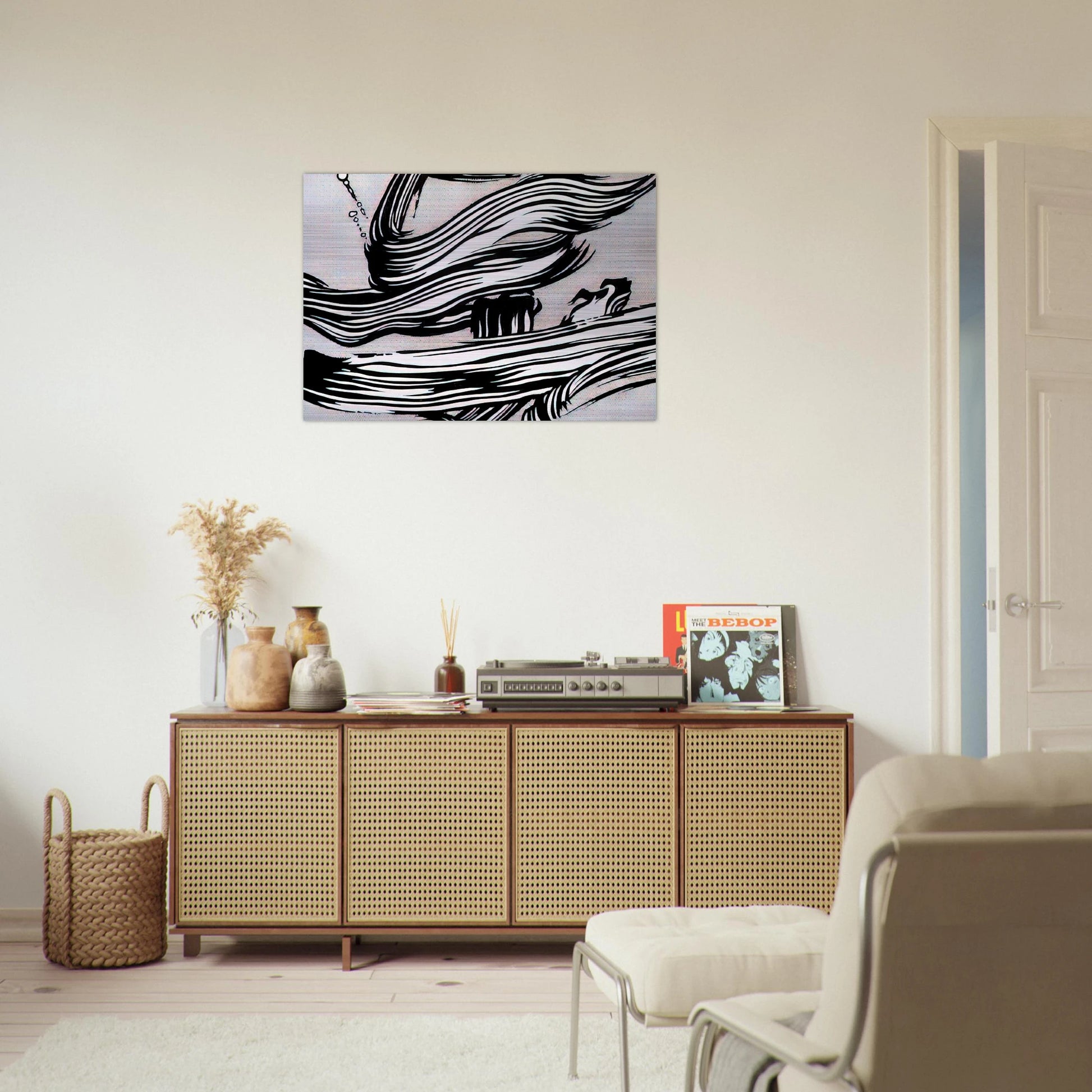 BRUSHSTROKES 1968 - Roy Lichtenstein Brushed Aluminum Print - 70x100 cm / 28x40 inches | Roy Lichtenstein Aluminum Print | Roy Lichtenstein Prints