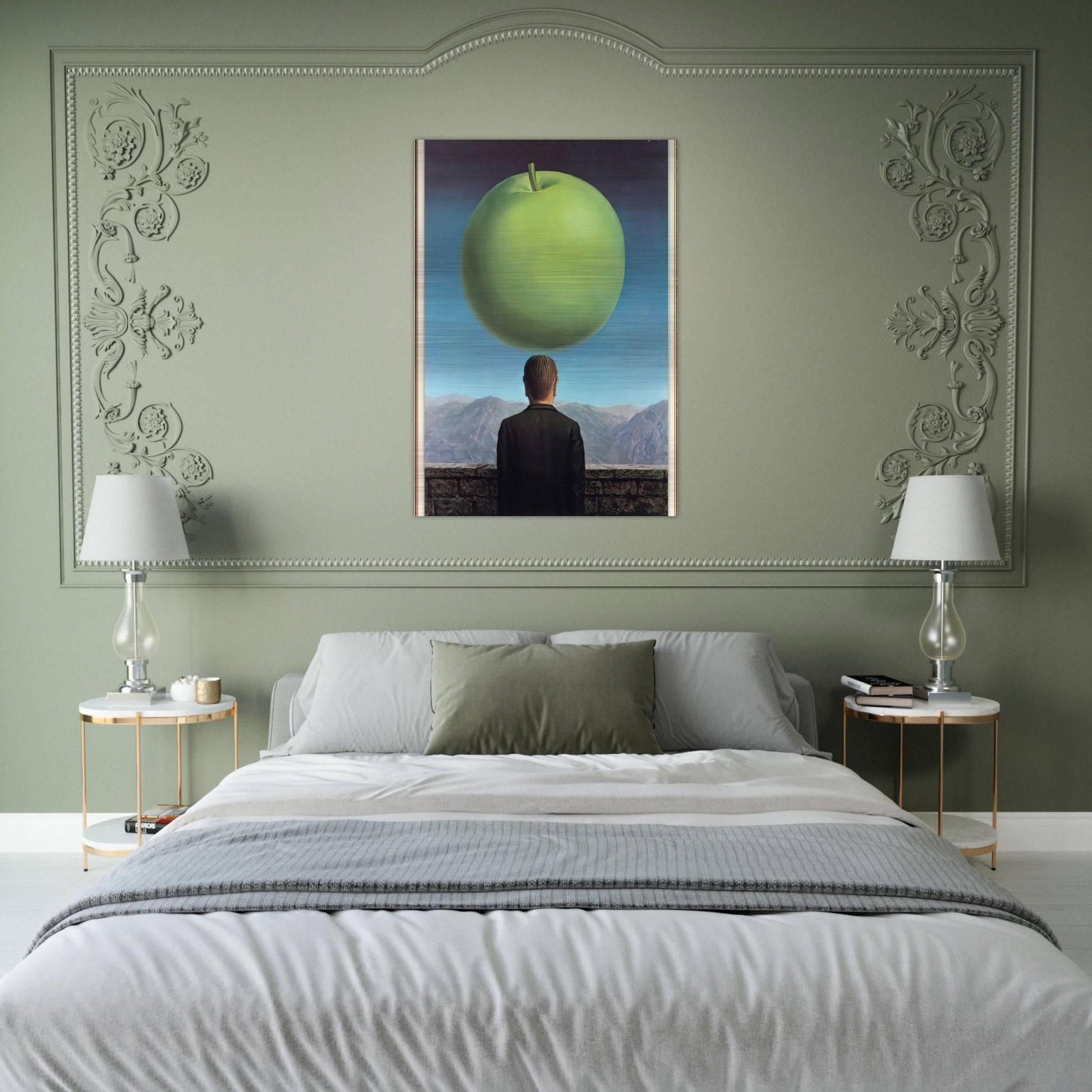 THE POSTCARD 1960 - Rene Magritte Brushed Aluminum Print - 70x100 cm / 28x40 inches | Rene Magritte Aluminum Print | Rene Magritte Prints