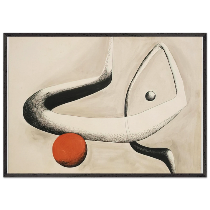 UNTITLED 1932 0 - Alexander Calder 70x100 cm / 28x40 inches Framed Art Print – Black Wooden Frame