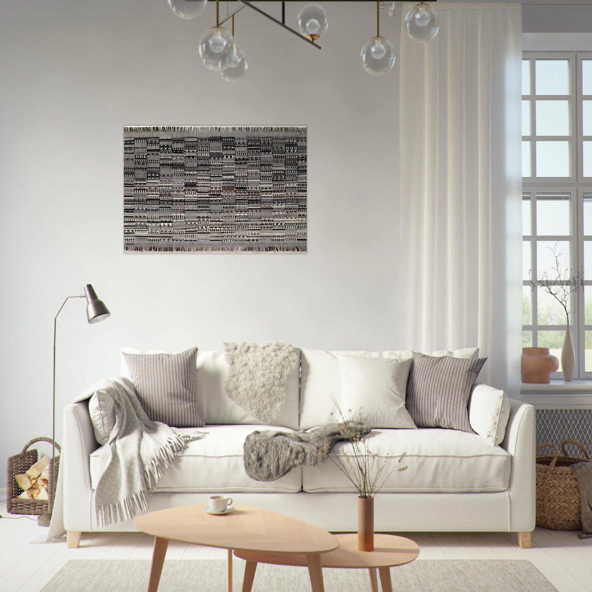 OPEN LETTER 1958 - Anni Albers Brushed Aluminum Print - 70x100 cm / 28x40 inches | Anni Albers Aluminum Print | Anni Albers Prints
