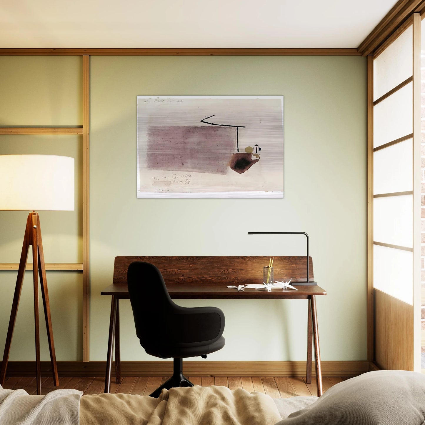 14.X.58 - 1958 - Julius Bissier Brushed Aluminum Print - 70x100 cm / 28x40 inches | Julius Bissier Aluminum Print | Julius Bissier Prints