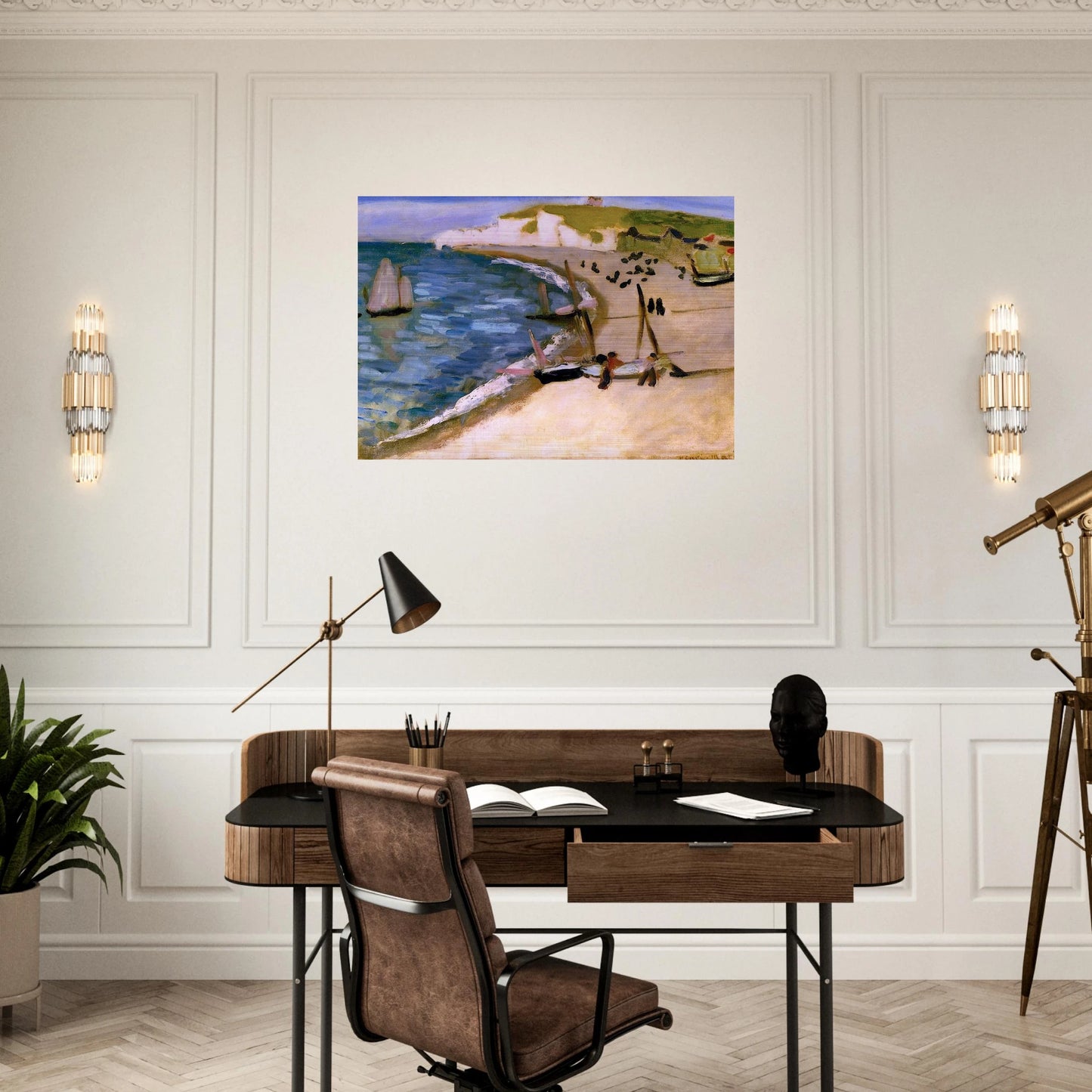 AHT AMONT CLIFFS AT ETRETAT 1921 - Henri Matisse Brushed Aluminum Print - 70x100 cm / 28x40 inches | Henri Matisse Aluminum Print | Henri Matisse Prints