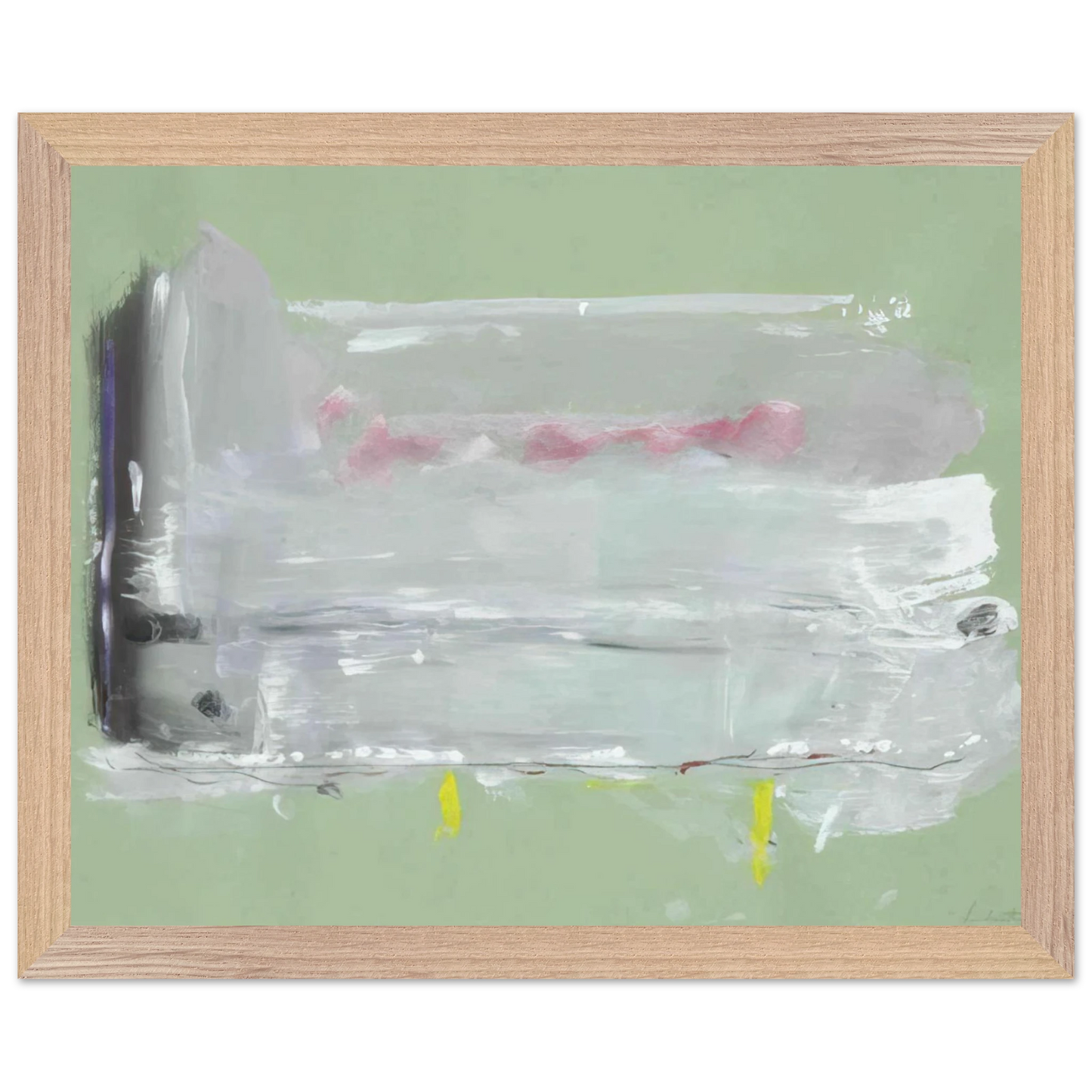 Helen Frankenthaler - Untitled - 1984 Wall art - 15x20 cm / 6x8 inches - Premium Wooden Framed Poster With Fine Art Paper-canvas - Wood frame
