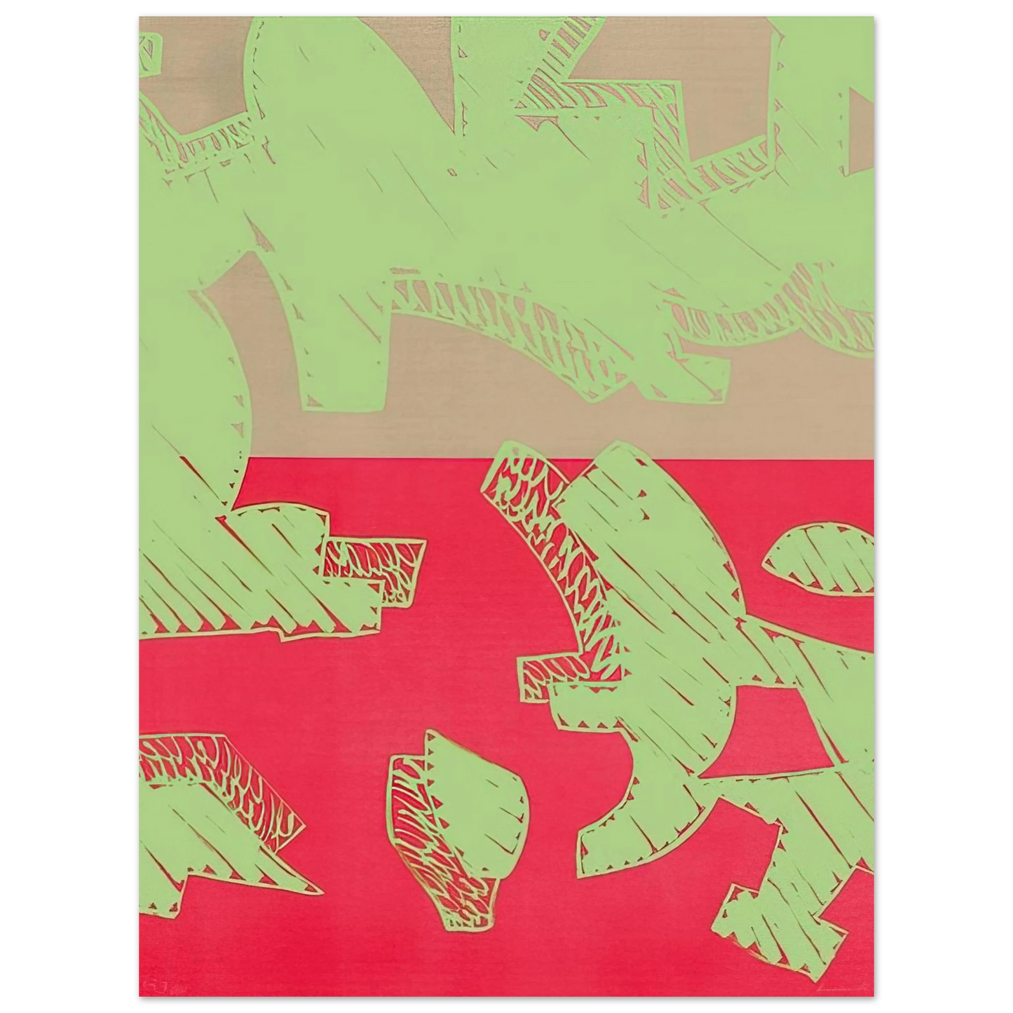 Carla Accardi - Rosso - 2000  75x100 cm / 30x40inches Fine Art Poster