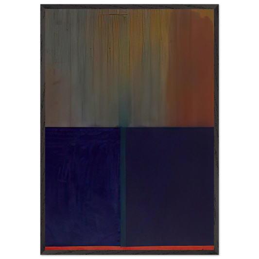 121268 - 1969 - John Hoyland 70x100 cm / 28x40 inches Framed Art Print – Black Wooden Frame