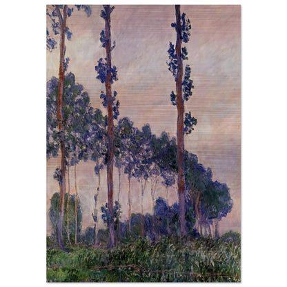 Three Trees in Grey Weather - claude monet Brushed Aluminum Print - 70x100 cm / 28x40 inches | claude monet Aluminum Print | claude monet Prints