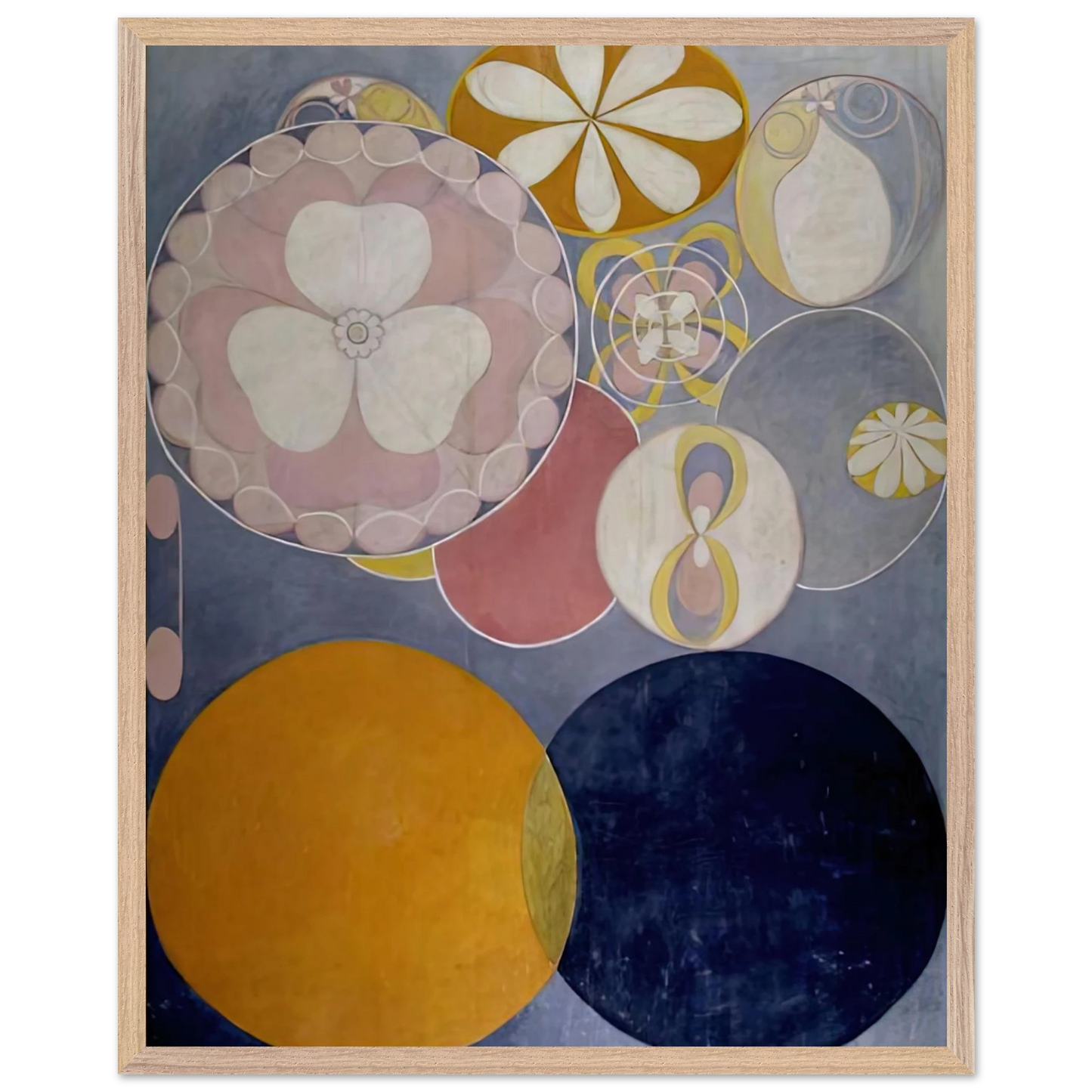 Hilma af Klint - DE TIO ST RSTA N 2 BARNAALDERN 1907 Wall art - 40x50 cm / 16x20 inches - Premium Wooden Framed Poster With Fine Art Paper-canvas - Black frame