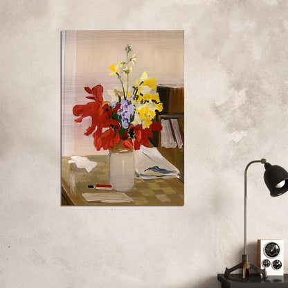 ANEMONE AND DAFFODIL 1965 - Fairfield Porter Brushed Aluminum Print - 70x100 cm / 28x40 inches | Fairfield Porter Aluminum Print | Fairfield Porter Prints