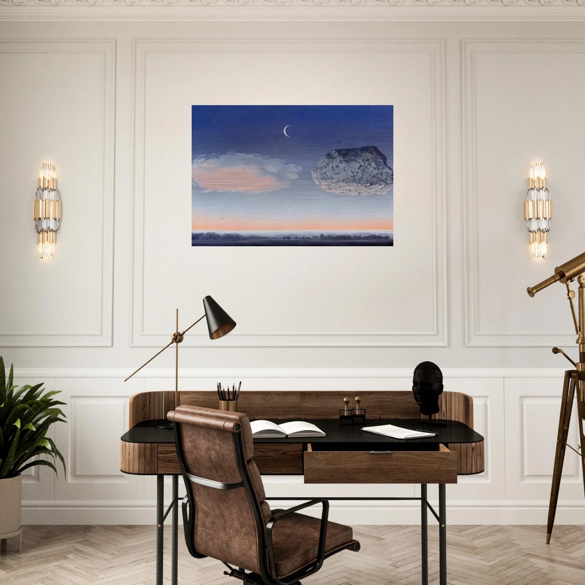THE BATTLE OF THE ARGONNE 1959 - Rene Magritte Brushed Aluminum Print - 70x100 cm / 28x40 inches | Rene Magritte Aluminum Print | Rene Magritte Prints