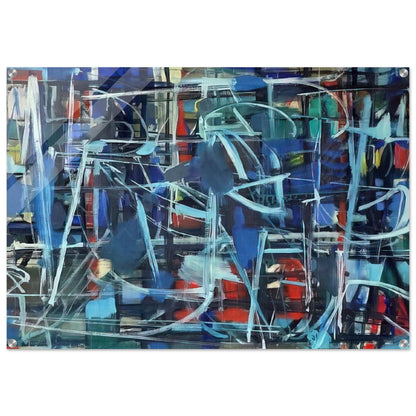 Abstract in Blue - 1950 - Robert Goodnough Acrylic Print - 70x100 cm / 28x40″ inches