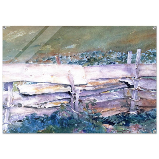 The Fence - John Singer Sargent Acrylic Print - 70x100 cm / 28x40″ inches | John Singer Sargent Wall Art | John Singer Sargent Prints