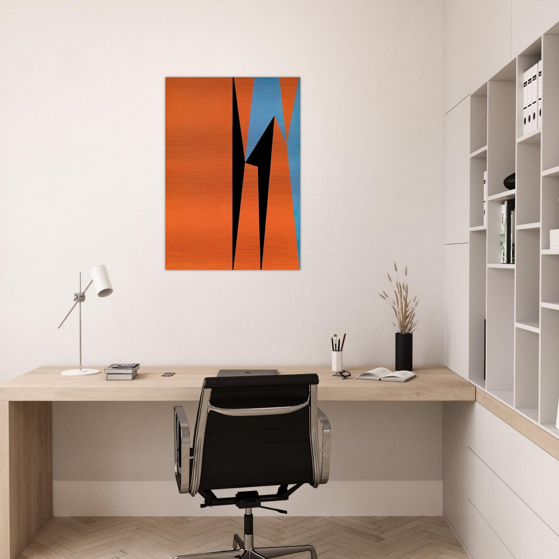 Dichotomic Organization - 1959 - Lorser Feitelson Brushed Aluminum Print - 70x100 cm / 28x40 inches | Lorser Feitelson Aluminum Print | Lorser Feitelson Prints