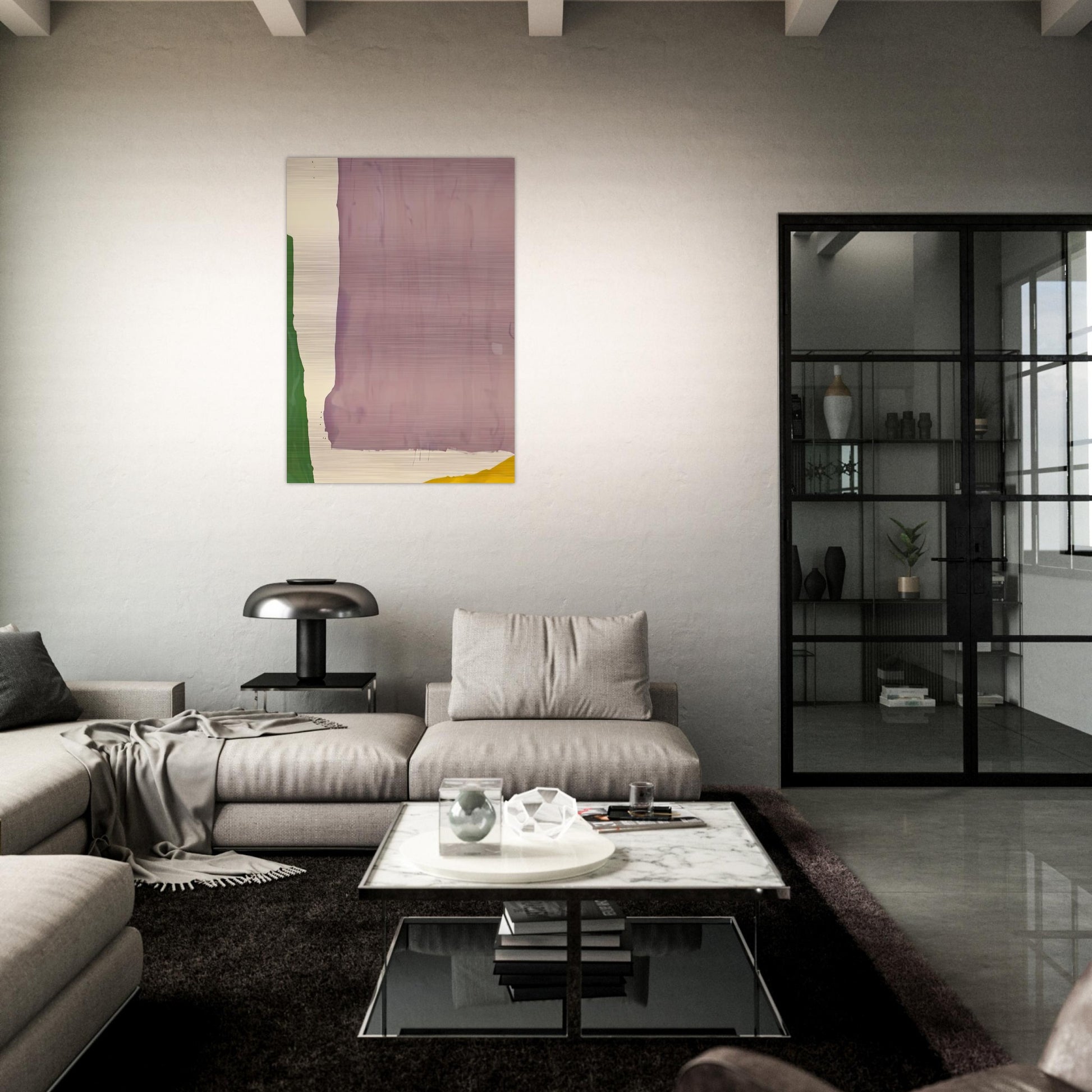 Mauve District, 1966- - Helen Frankenthaler Brushed Aluminum Print - 70x100 cm / 28x40 inches | Helen Frankenthaler Aluminum Print | Helen Frankenthaler Prints