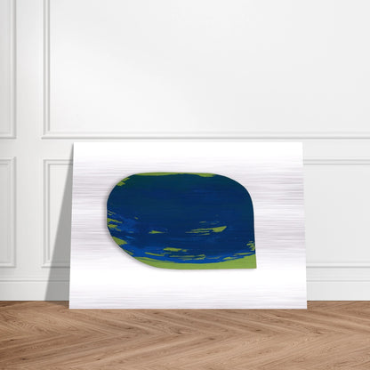 Blau auf Grün - 1965 - Blinky Palermo Brushed Aluminum Print - 70x100 cm / 28x40 inches | Blinky Palermo Aluminum Print | Blinky Palermo Prints