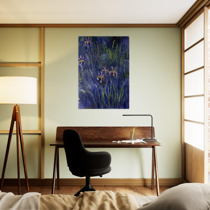 Irises 2 - claude monet Brushed Aluminum Print - 70x100 cm / 28x40 inches | claude monet Aluminum Print | claude monet Prints