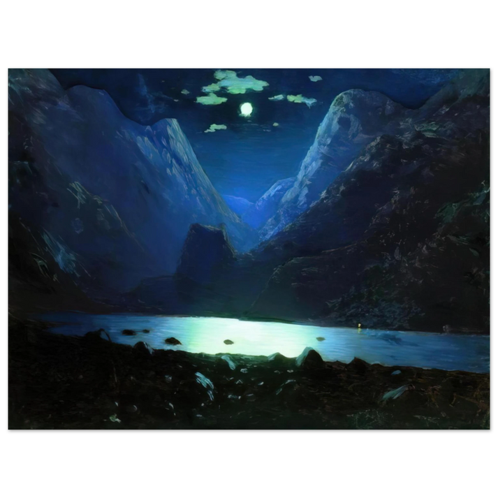 Arkhyp Kuindzhi - Daryal pass. Moonlight Night  75x100 cm / 30x40inches Fine Art Poster