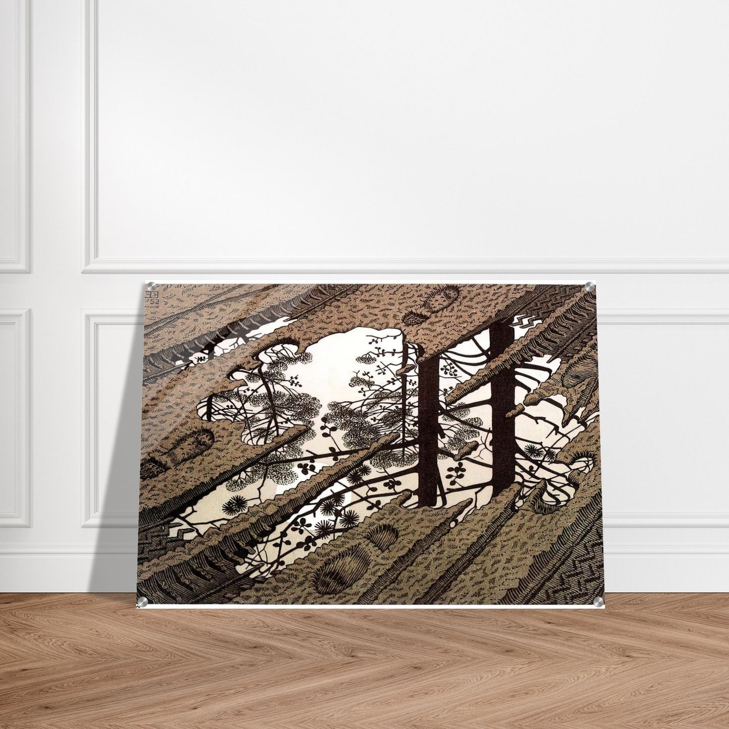 PUDDLE - MC Escher Acrylic Print - 70x100 cm / 28x40″ inches | Maurits Cornelis Escher Prints