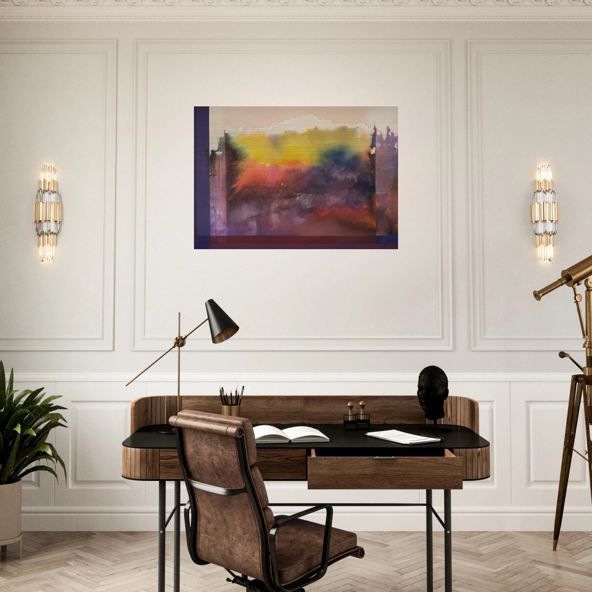 Vision Of Paradise - 1985 - Ronnie Landfield Brushed Aluminum Print - 70x100 cm / 28x40 inches | Ronnie Landfield Aluminum Print | Ronnie Landfield Prints