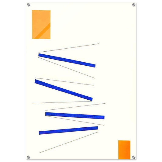 Relief in Orange and Blue - 1956 - Lygia Pape Acrylic Print - 70x100 cm / 28x40″ inches | Lygia Pape Wall Art | Lygia Pape Prints