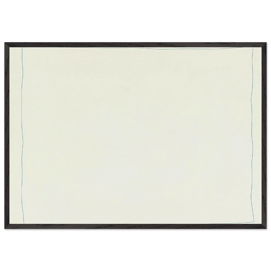 Bent Line Drawing - Minimalism - Robert Ryman 70x100 cm / 28x40 inches Framed Art Print – Black Wooden Frame
