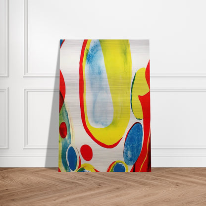 Red, Yellow and Blue - Alice Baber Brushed Aluminum Print - 70x100 cm / 28x40 inches | Alice Baber Aluminum Print | Alice Baber Prints