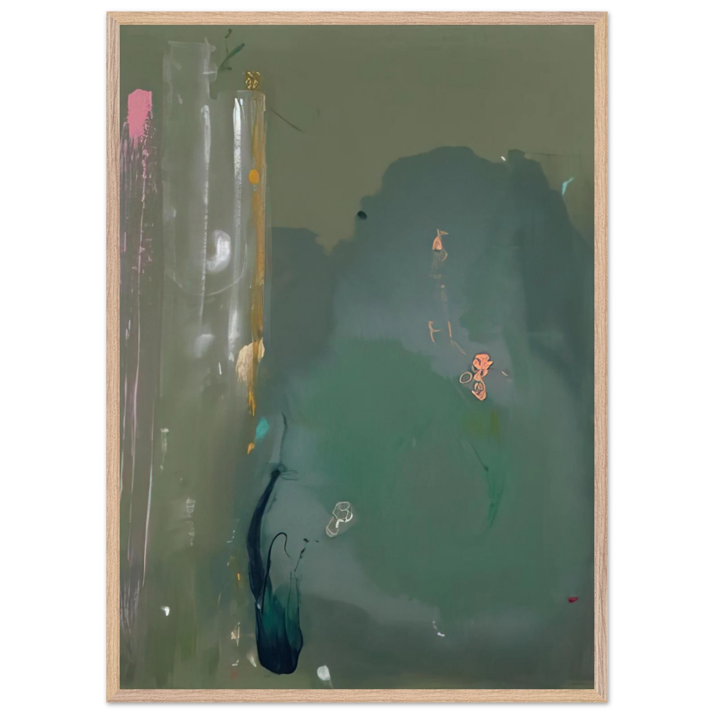 Helen Frankenthaler - CÃƒÆ’Ã‚Â´te d Argent - 1980 Wall art - 60x90 cm / 24x36 inches - Premium Wooden Framed Poster With Fine Art Paper-canvas - White frame