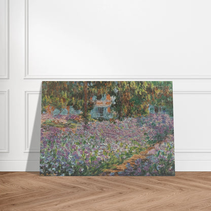 The Artist's Garden at Giverny - claude monet Brushed Aluminum Print - 70x100 cm / 28x40 inches | claude monet Aluminum Print | claude monet Prints