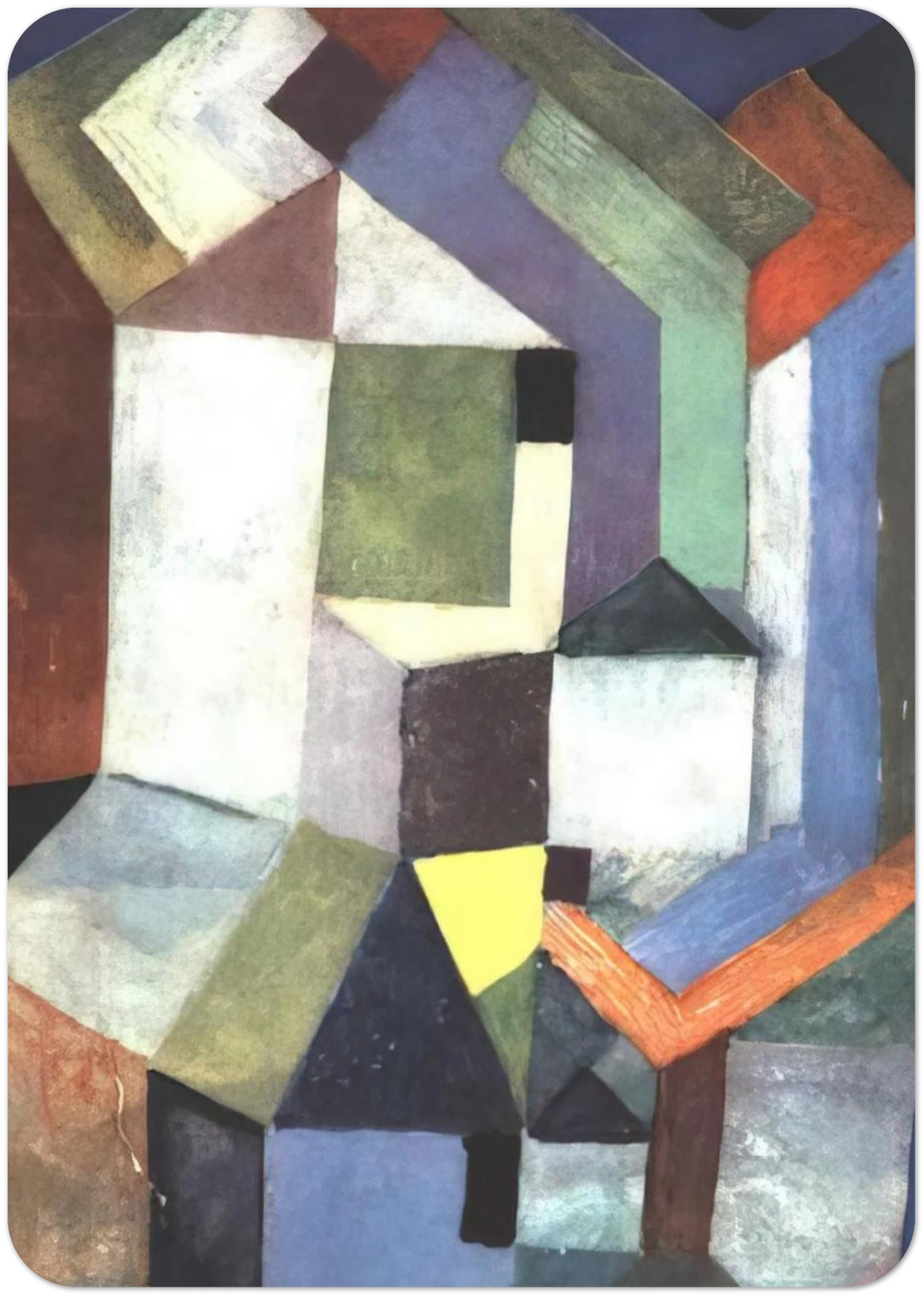 PIOUS NORTHERN LANDSCAPE 1917 By Paul Klee Pack of 10 Post Cards | Paul Klee Post Cards | A6 (10.5 x 14.8 cm) - 4.1 x 5.8 inches