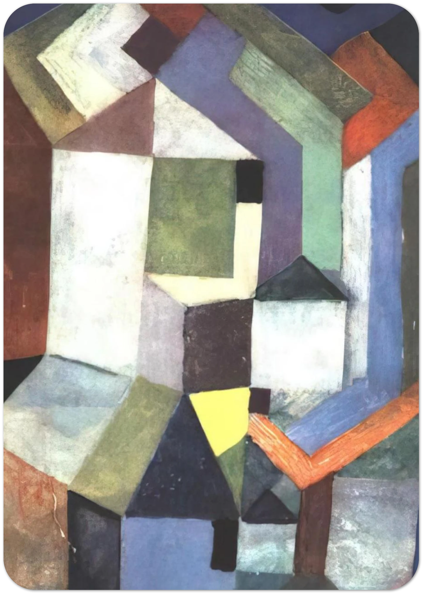 PIOUS NORTHERN LANDSCAPE 1917 By Paul Klee Pack of 10 Post Cards | Paul Klee Post Cards | A6 (10.5 x 14.8 cm) - 4.1 x 5.8 inches