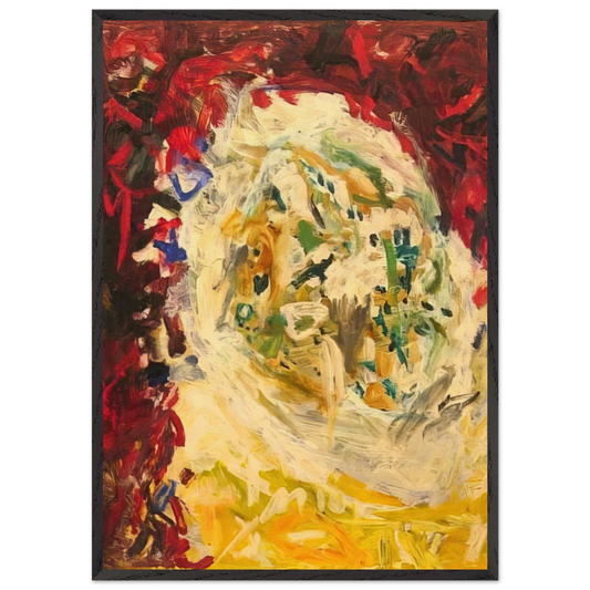 Christmas Tree - 1956 - Gene Davis 70x100 cm / 28x40 inches Framed Art Print – Black Wooden Frame