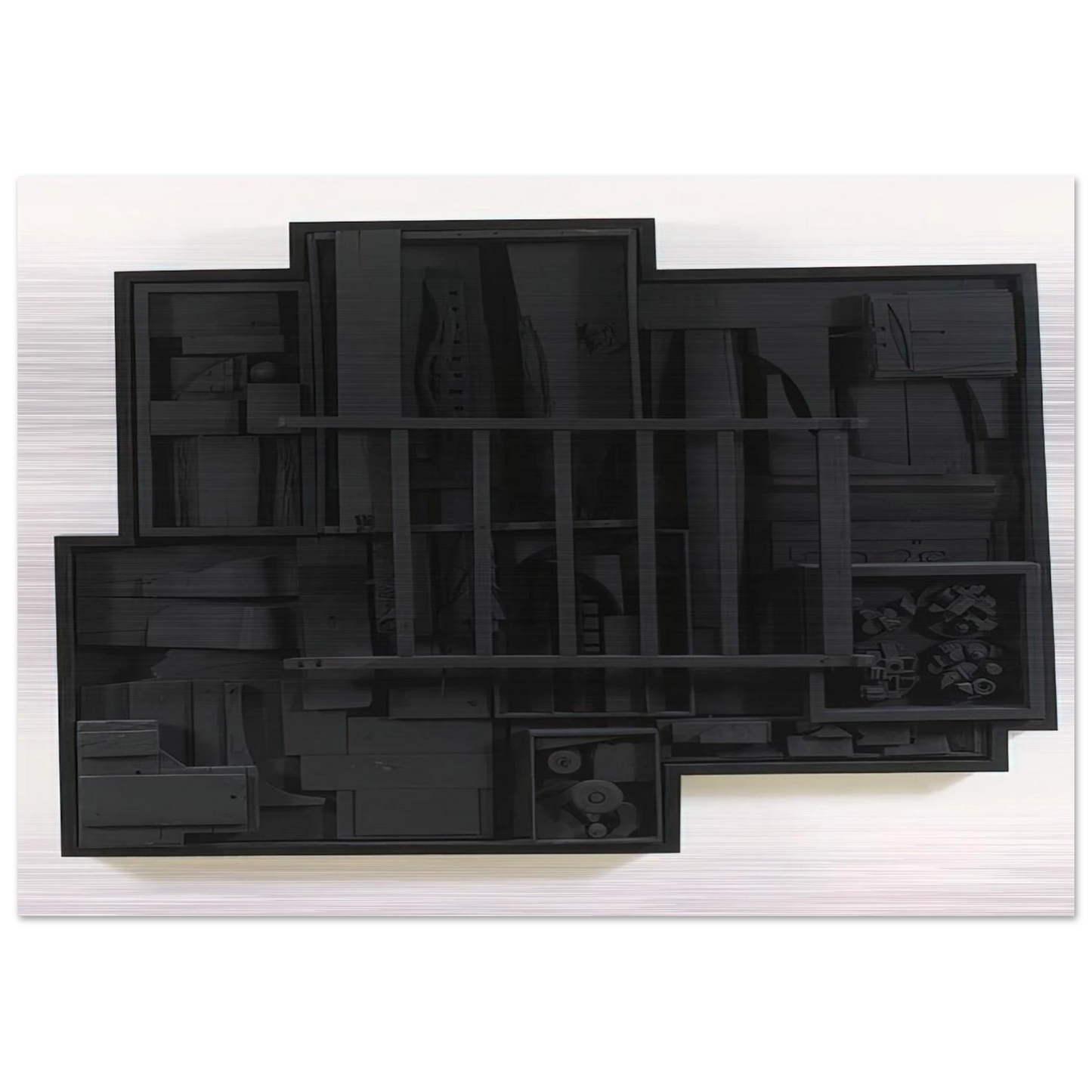 SKY JAG IV 1974 - Louise Nevelson Brushed Aluminum Print - 70x100 cm / 28x40 inches | Louise Nevelson Aluminum Print | Louise Nevelson Prints
