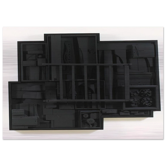 SKY JAG IV 1974 - Louise Nevelson Brushed Aluminum Print - 70x100 cm / 28x40 inches | Louise Nevelson Aluminum Print | Louise Nevelson Prints