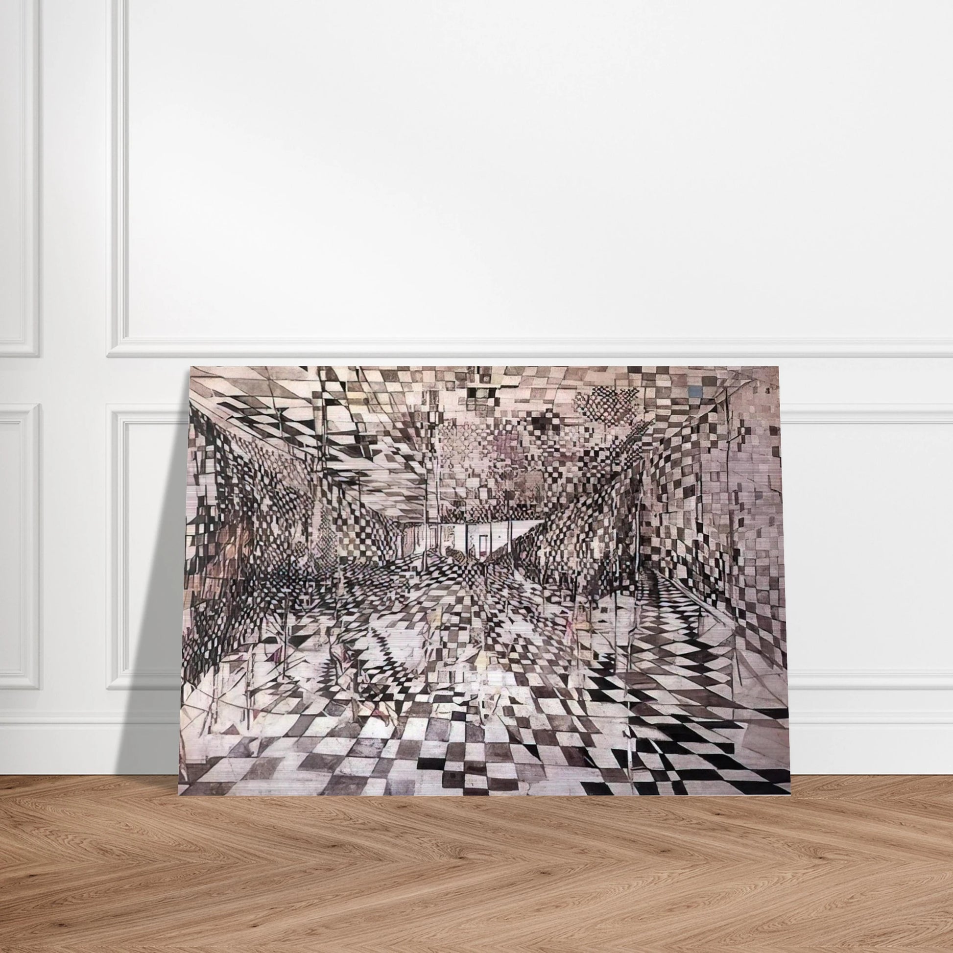 Enigma - 1947 - Maria Helena Vieira da Silva Brushed Aluminum Print - 70x100 cm / 28x40 inches | Maria Helena Vieira da Silva Aluminum Print | Maria Helena Vieira da Silva Prints