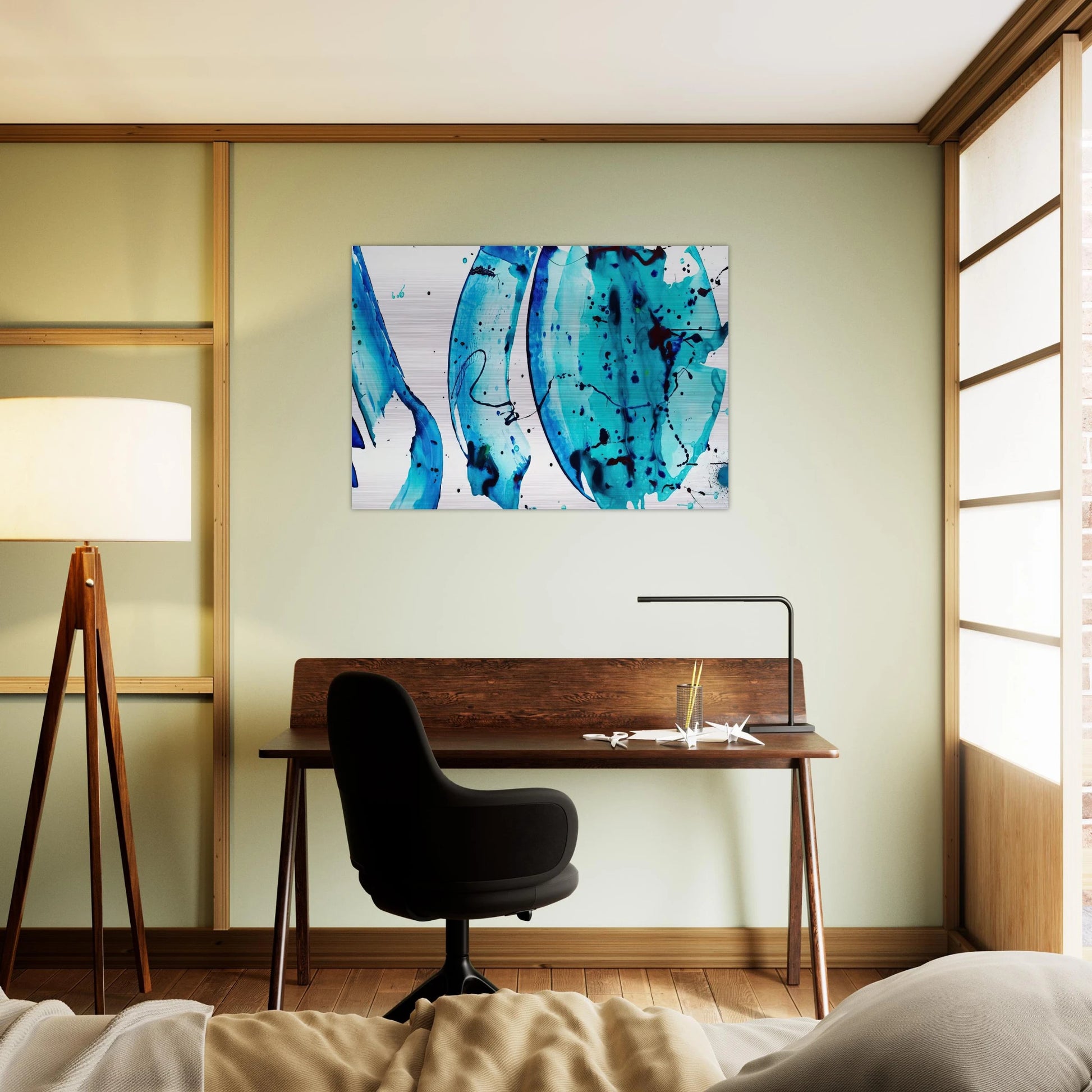 Untitled - Sam Francis Brushed Aluminum Print - 70x100 cm / 28x40 inches | Sam Francis Aluminum Print | Sam Francis Prints
