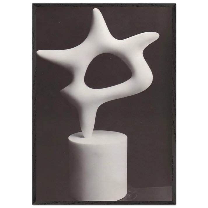The Star - Jean Arp 70x100 cm / 28x40 inches Framed Art Print – Black Wooden Frame