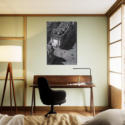 DELFT - MC Escher Brushed Aluminum Print - 70x100 cm / 28x40 inches | MC Escher Aluminum Print | MC Escher Prints | Maurits Cornelis Escher Prints