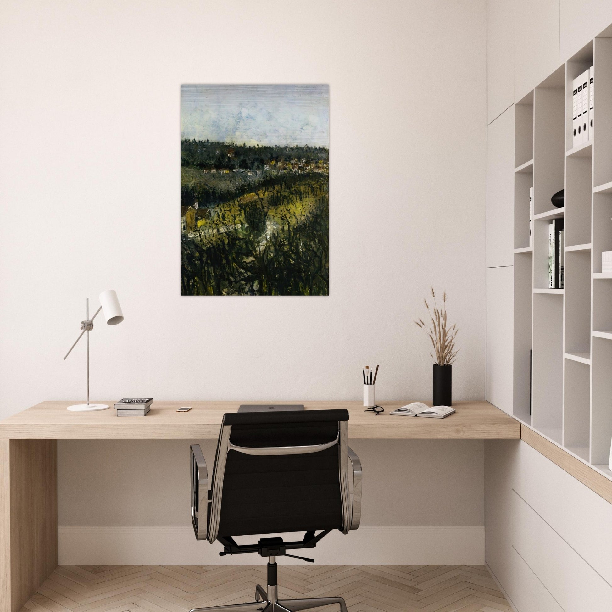NEAR MONTMAGNY - Maurice Utrillo Brushed Aluminum Print - 70x100 cm / 28x40 inches | Maurice Utrillo Aluminum Print | Maurice Utrillo Prints