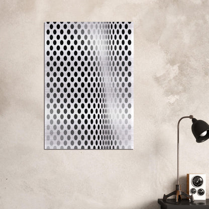 PAUSE 1964 - Bridget Riley Brushed Aluminum Print - 70x100 cm / 28x40 inches | Bridget Riley Aluminum Print | Bridget Riley Prints