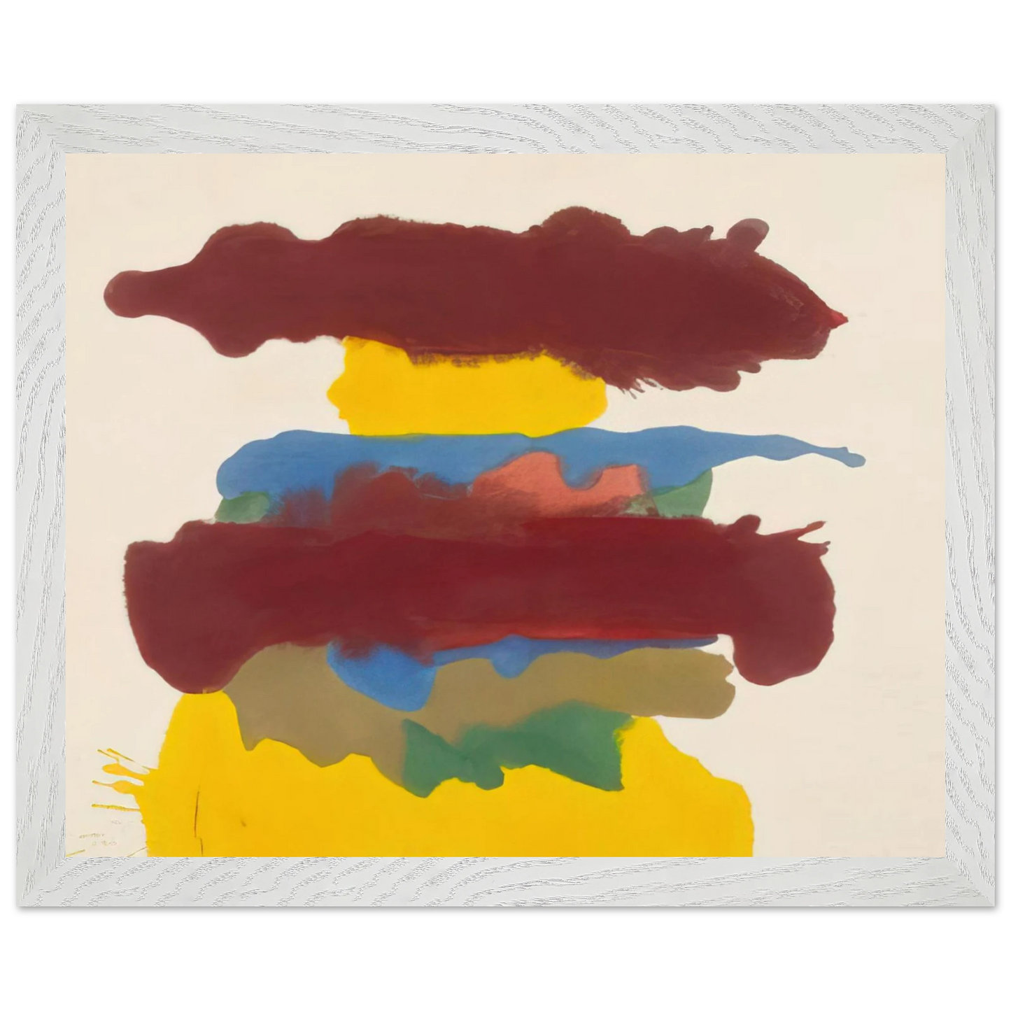Helen Frankenthaler - Weather Change - 1963 Wall art - A2 (42 x 59.4  cm) - Premium Wooden Framed Poster With Fine Art Paper-canvas - Wood frame